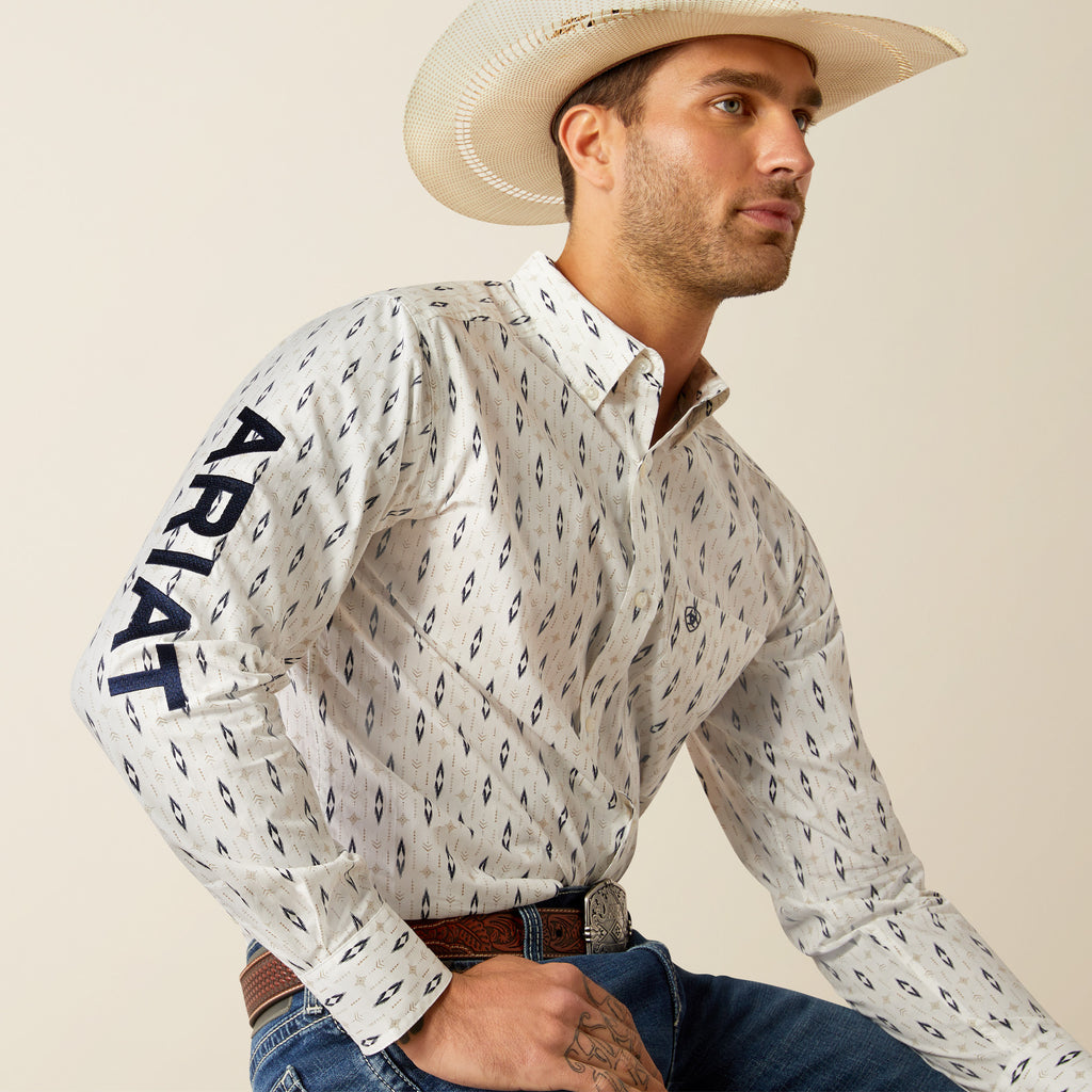 Men's Ariat Team Perkins Fitted Button Down Shirt #10054728