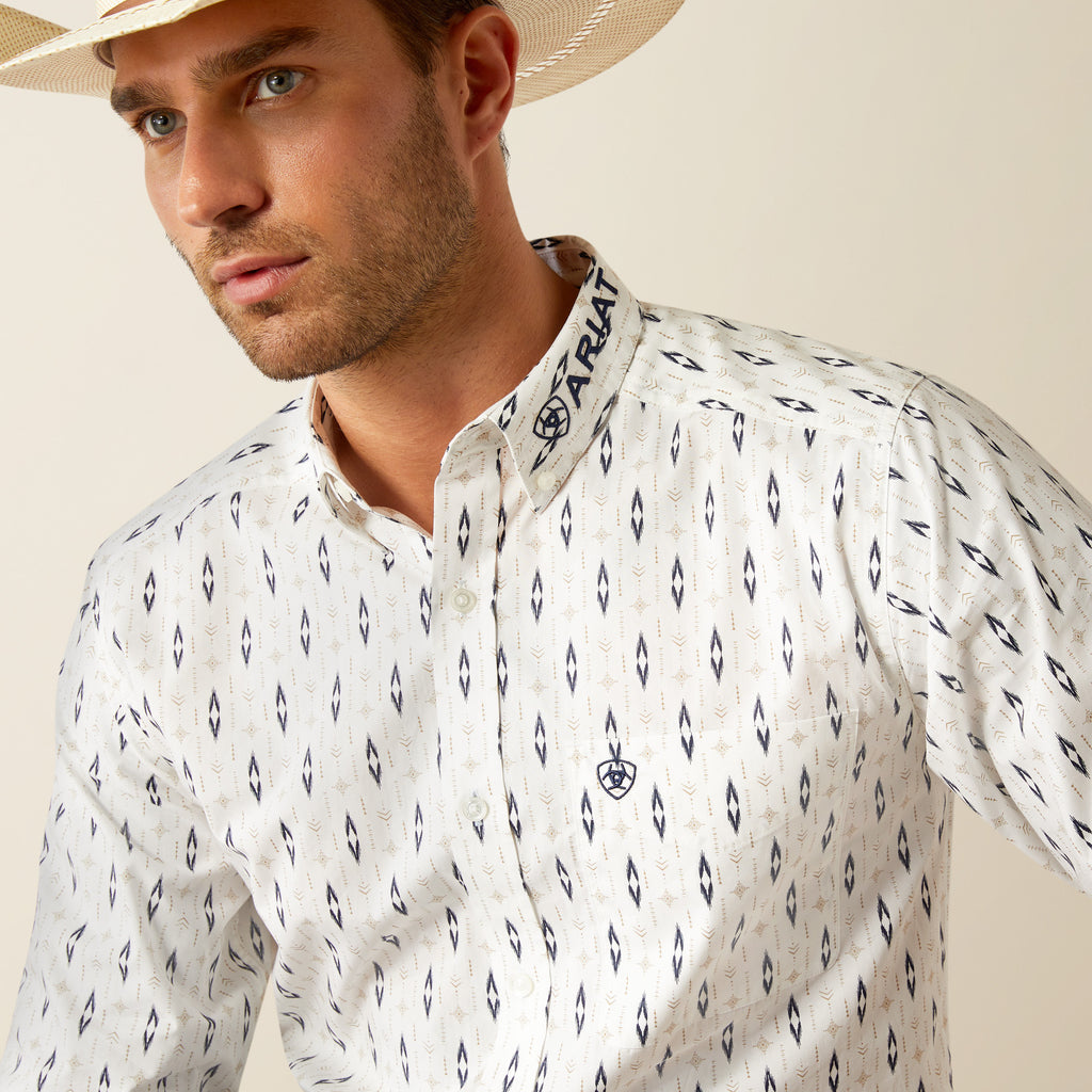 Men's Ariat Team Perkins Fitted Button Down Shirt #10054728