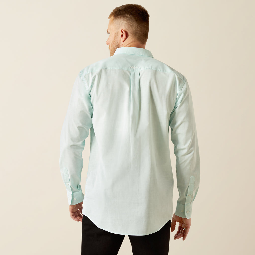 Men's Ariat Solid Slub Classic Fit Button Down Shirt #10055116X