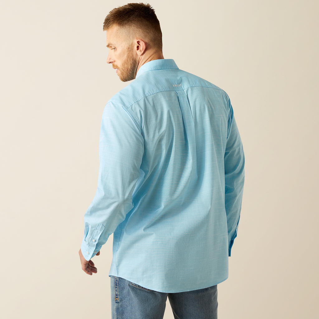 Men's Ariat Solid Slub Classic Fit Button Down Shirt #10058785X