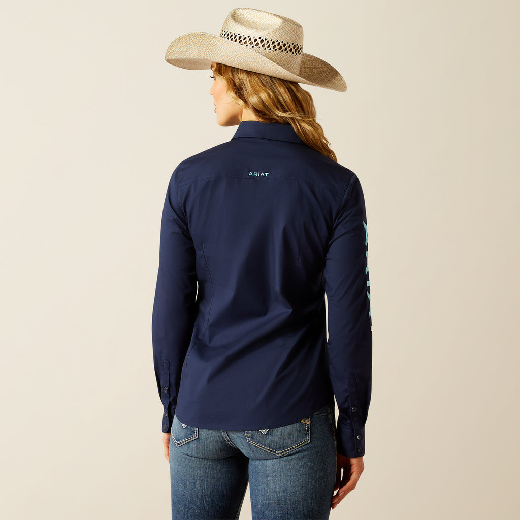 Women's Ariat Team Kirby Stretch Button Down Shirt #10058796