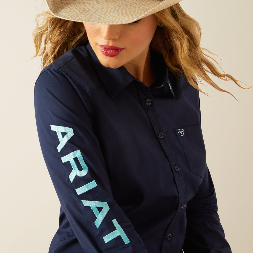 Women's Ariat Team Kirby Stretch Button Down Shirt #10058796