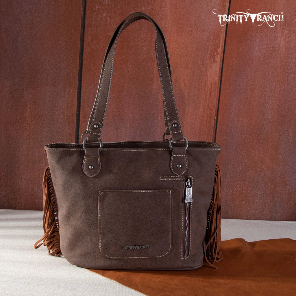 Women's Trinity Ranch Cowhide Concealed Carry Tote #TR146G-8317