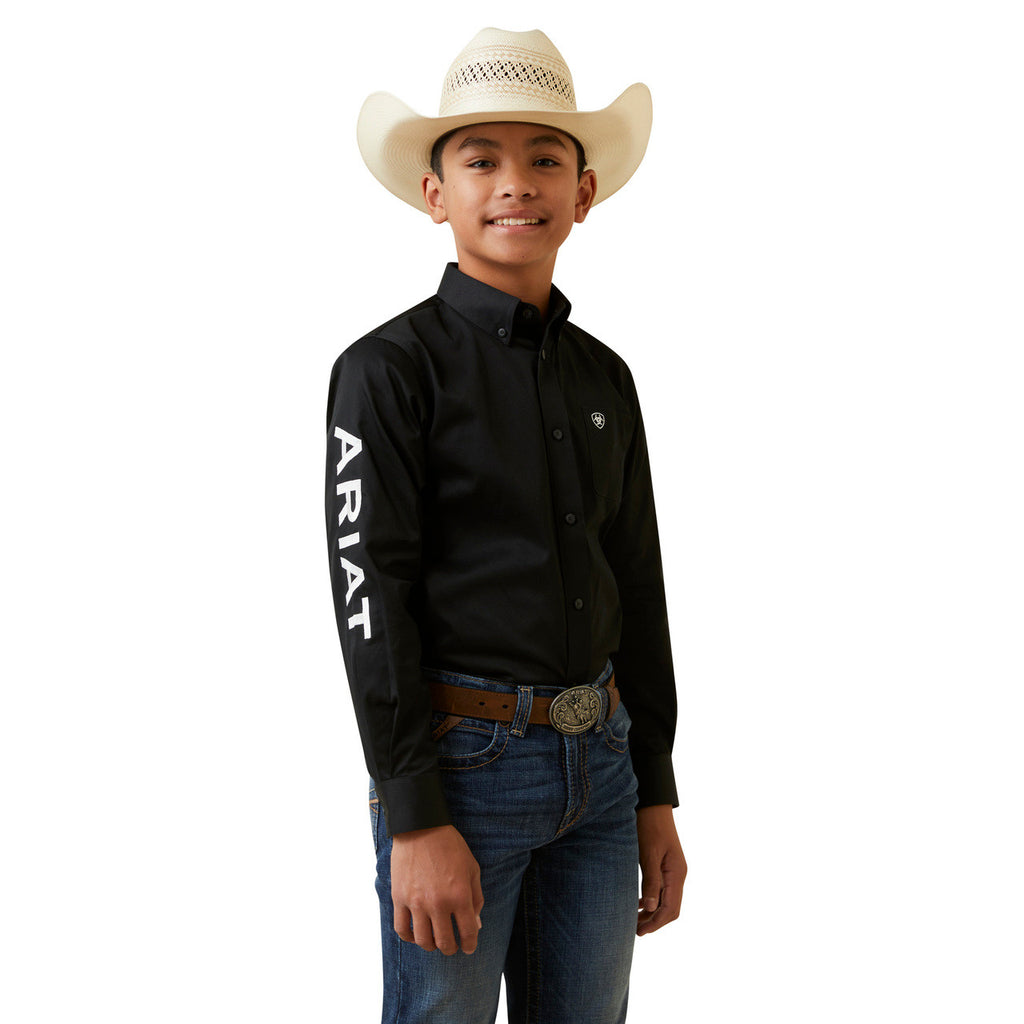 Boy's Ariat Team Logo Button Up Shirt #10045426