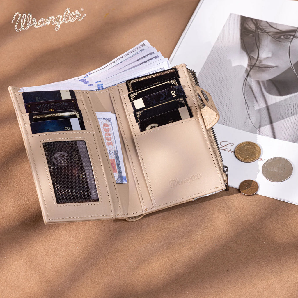 Women's Wrangler Card Holder Bi-Fold Wallet #WG162-W0332BG