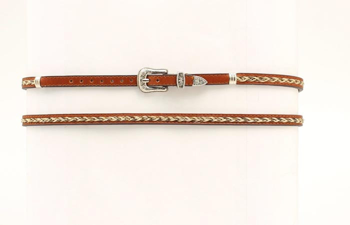 Twister Leather and Horsehair Hatband #0274802