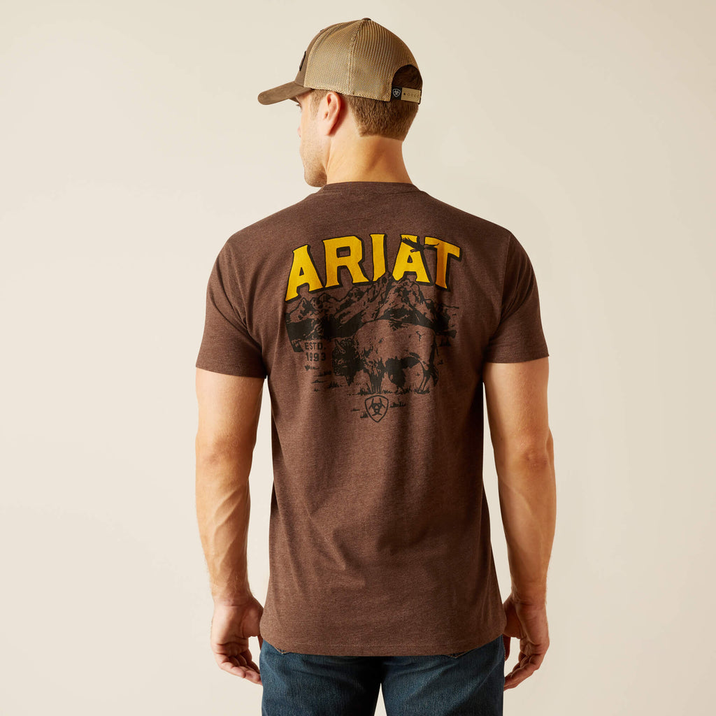Men's Ariat Bison Sketch Shield T-Shirt #10051750