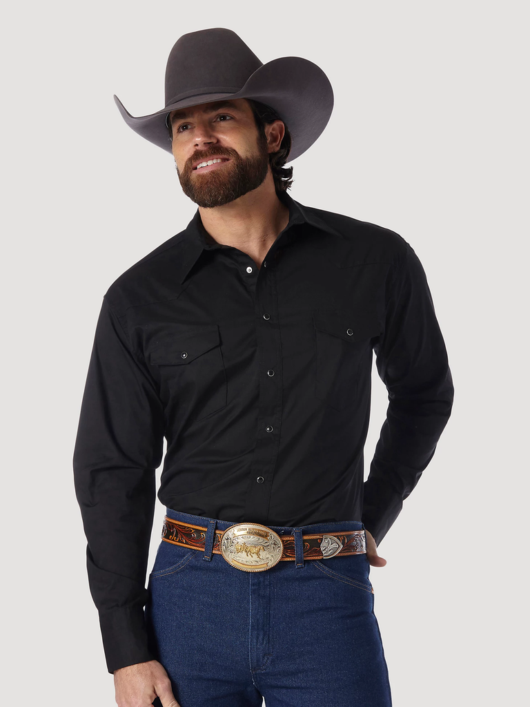 Men's Wrangler Authentic Sport Western Snap Front Shirt #71105BKX