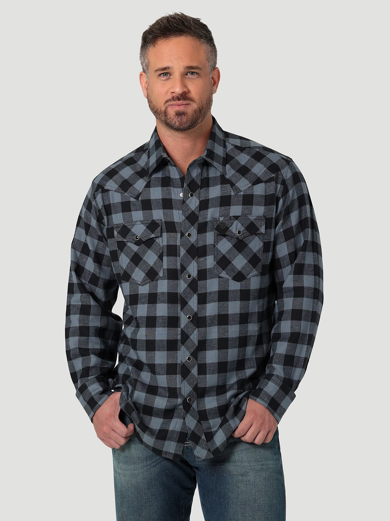 Men's Wrangler Retro Flannel Snap Front Shirt #112330472X