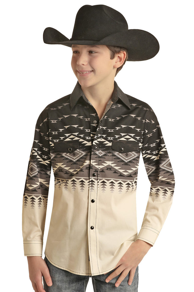Boy's Rock & Roll Cowboy Dale Brisby Snap Front Shirt #BBN2S02511