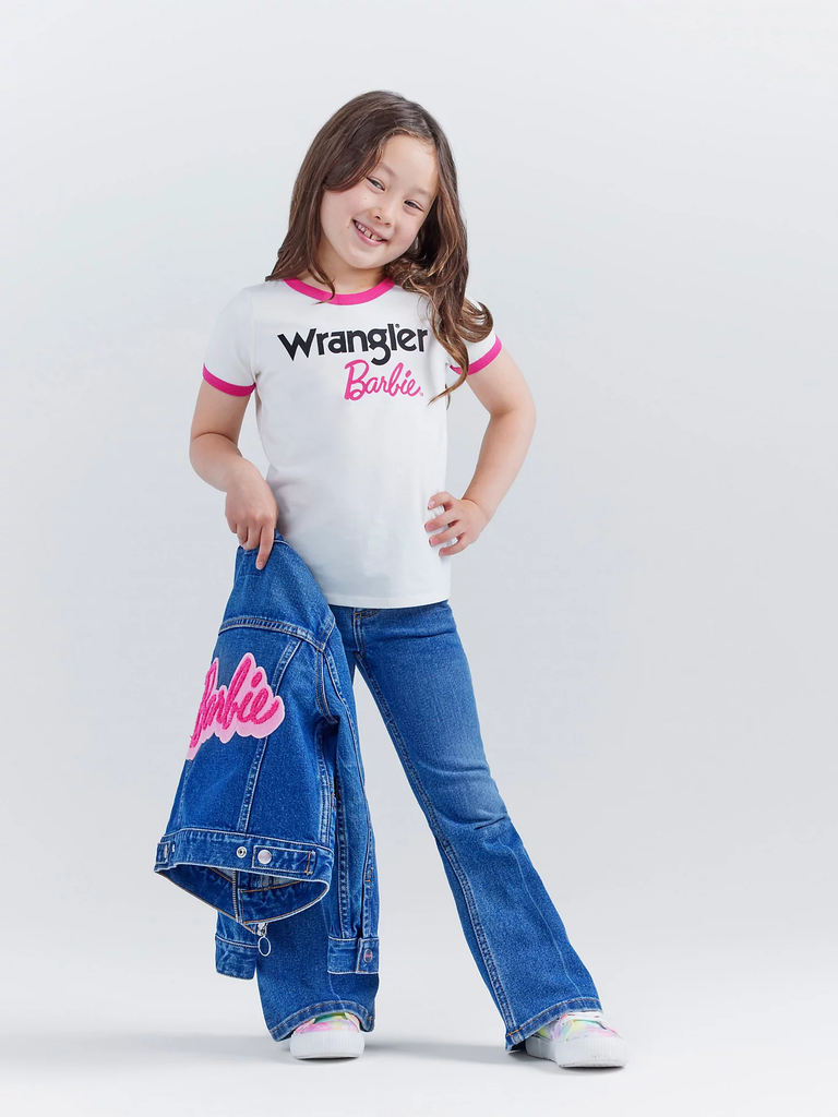 Girl's Wrangler Barbie Ringer T-Shirt #112344861