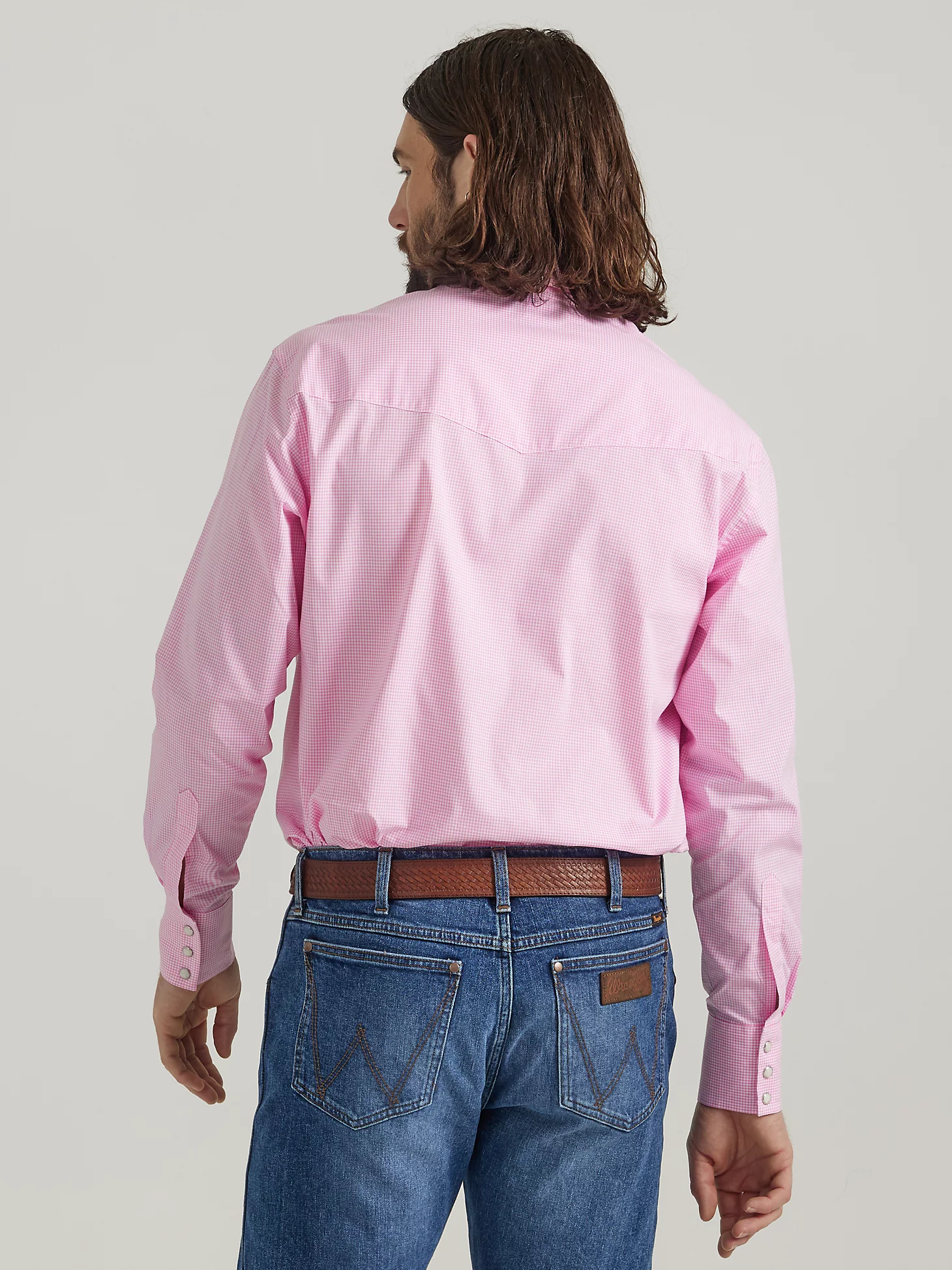トップス KnuthMarf spring rugger shirt pink brown Wrangler Women's Pink Geo Retro Long Sleeve Western Snap