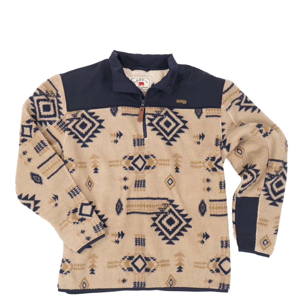 Men's Lazy J Ranch Wear 1/4 Zip Fleece Pullover #LJ-2542