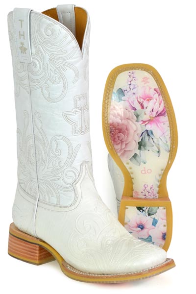 Women's Tin Haul White Wedding Western Boot #14-021-0007-1513