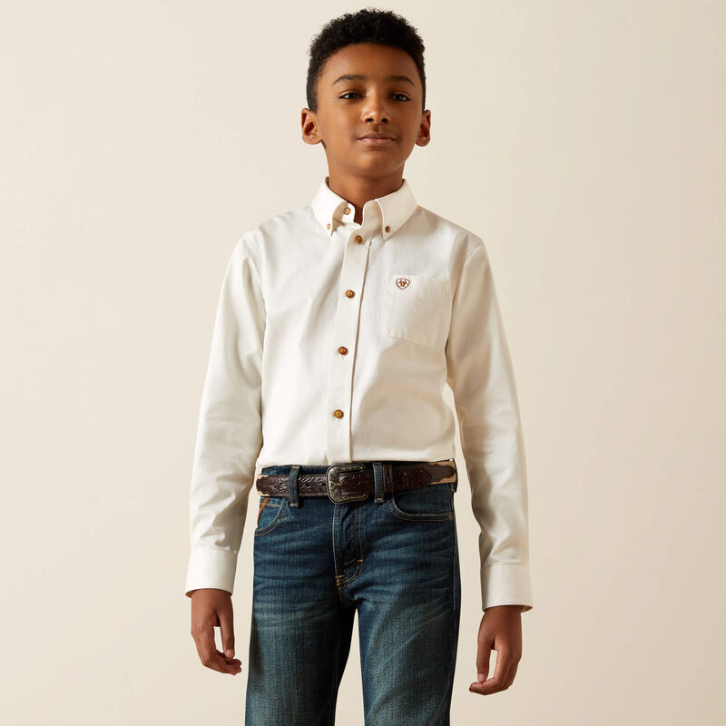 Boy's Ariat Solid Twill Classic Fit Shirt #10030162