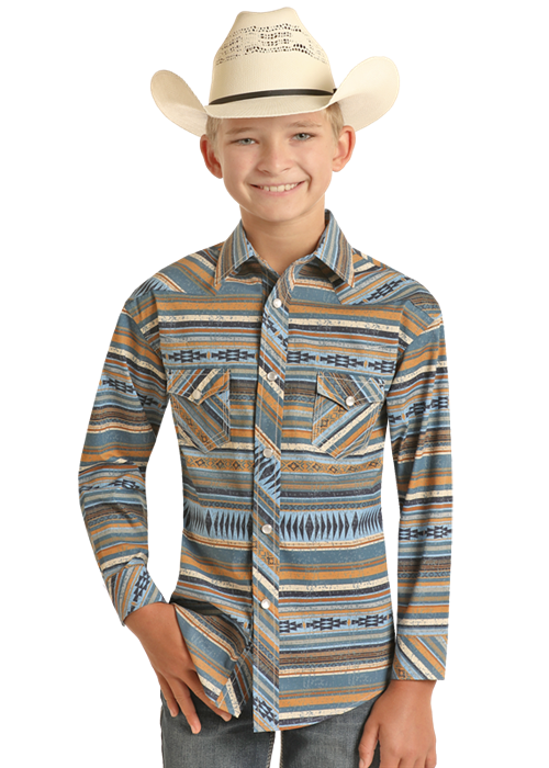Boy's Rock & Roll Cowboy Snap Front Shirt #RRBSOSR0R2