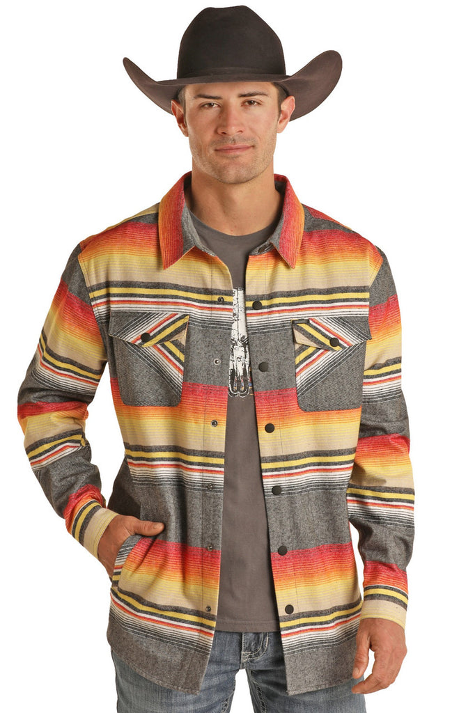 Men's Rock & Roll Cowboy Shirt Jacket #BM92C01929