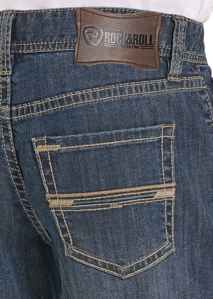 Men's Rock & Roll Denim Relaxed Fit Straight Leg Jean #BM0SD08574 ...