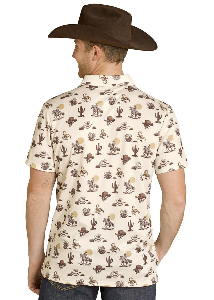 Men's Rock & Roll Cowboy Polo Shirt #BM51T07688