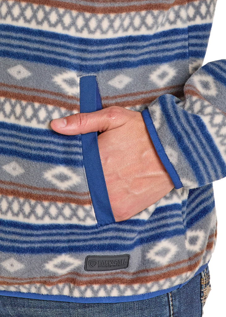 Men's Rock & Roll Cowboy Fleece Pullover #BM91T07719