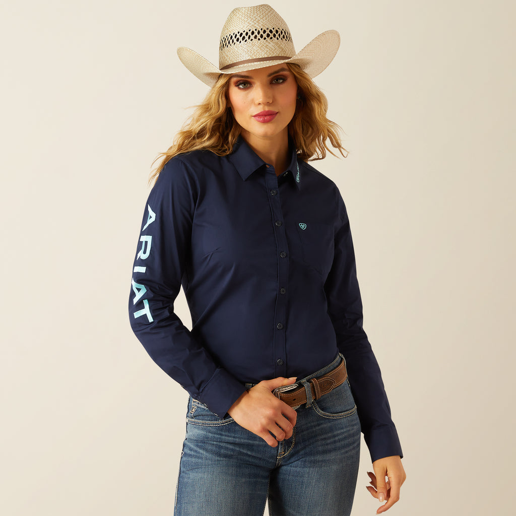 Women's Ariat Team Kirby Stretch Button Down Shirt #10058796