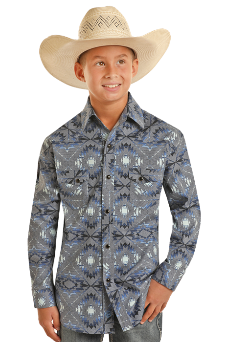 Boy's Rock & Roll Cowboy Snap Front Shirt #BBN2S03344