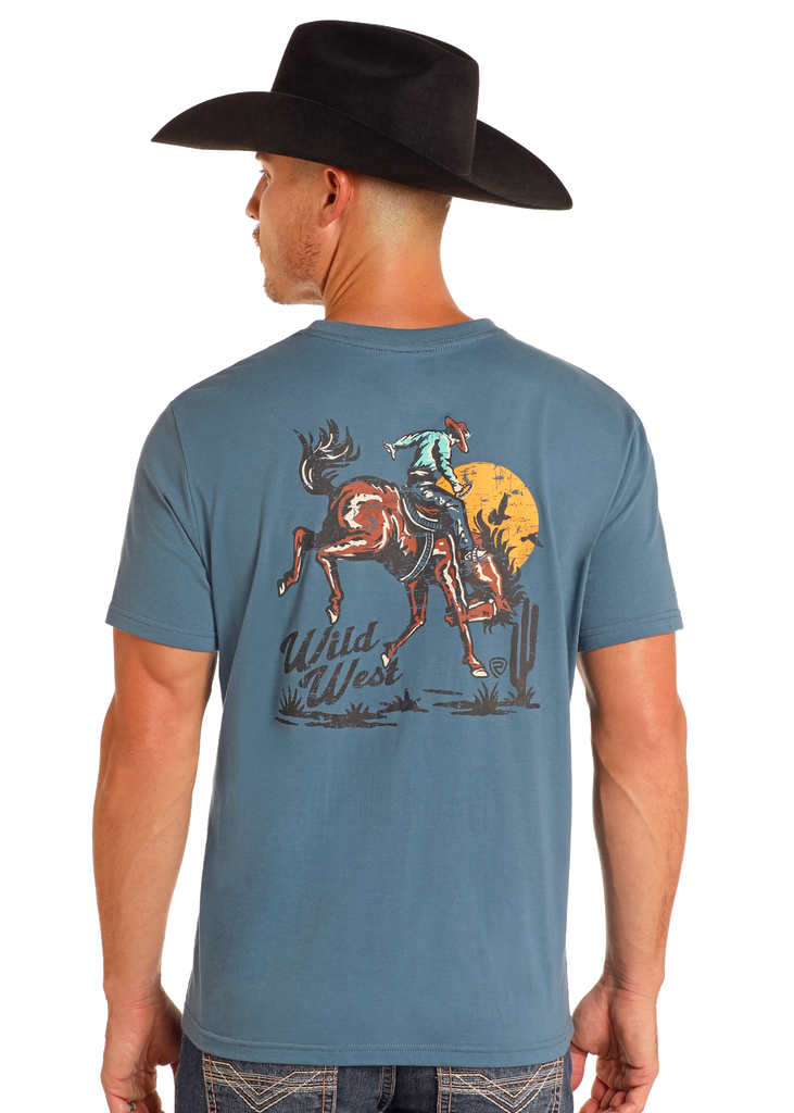 Men's Rock & Roll Cowboy T-Shirt #BU21T05047