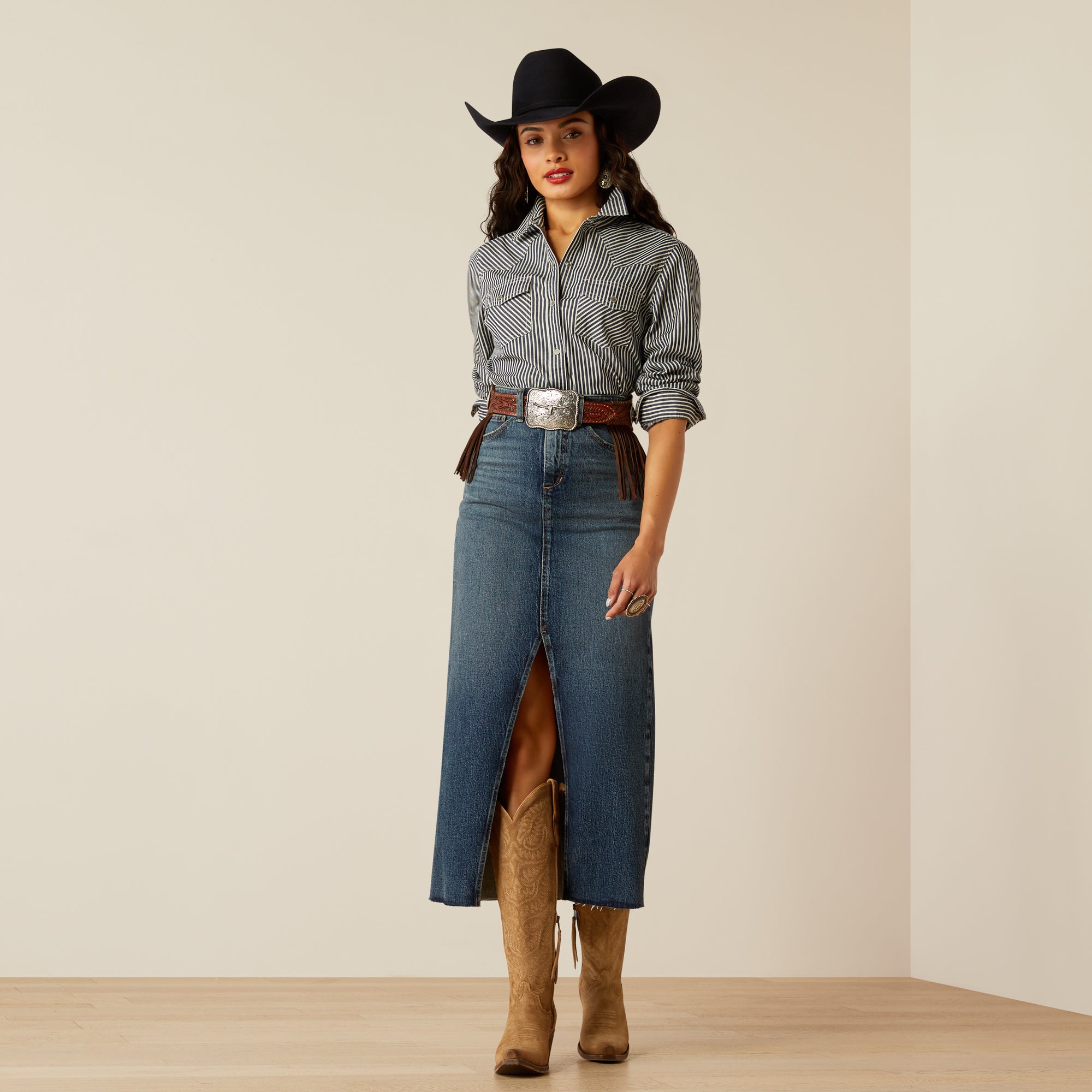 Country Western Denim Skirts Denim Skirt Women's Country