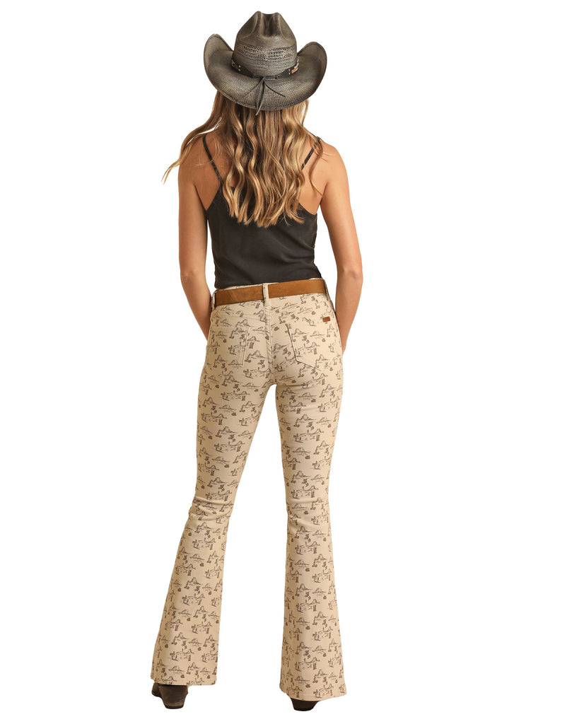 Women's Rock & Roll Cowgirl Flare Jean #BW6PD03535