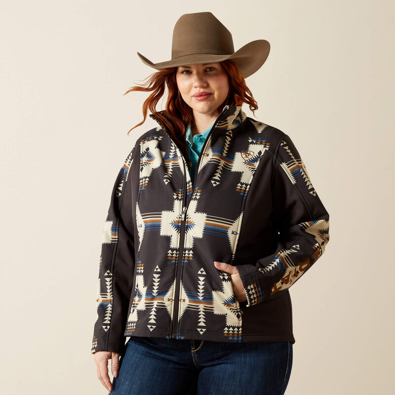 Women's Ariat Logo Softshell Print Jacket #10062213X