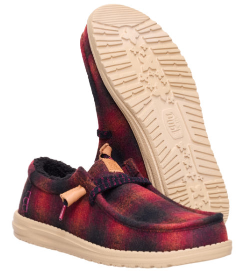 Men's Hey Dude Wally Cozy Plaid Shoe #44341-6RQ