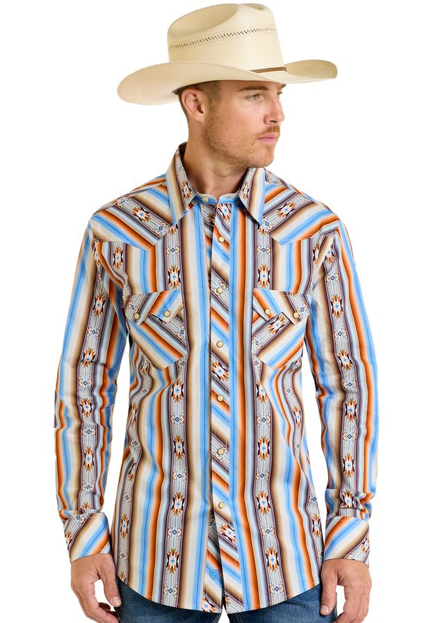 Men's Rock & Roll Cowboy Snap Front Shirt #BMN2S06498