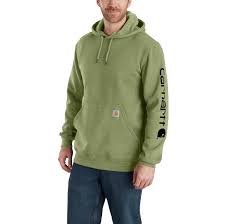 Men's Carhartt Loose Fit Midweight Logo Sleeve Hoodie #K288