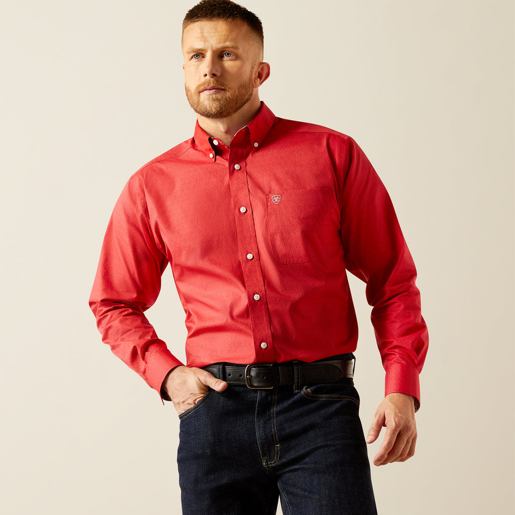 Men's Ariat Wrinkle Free Dangelo Classic Fit Button Down Shirt #10058951X