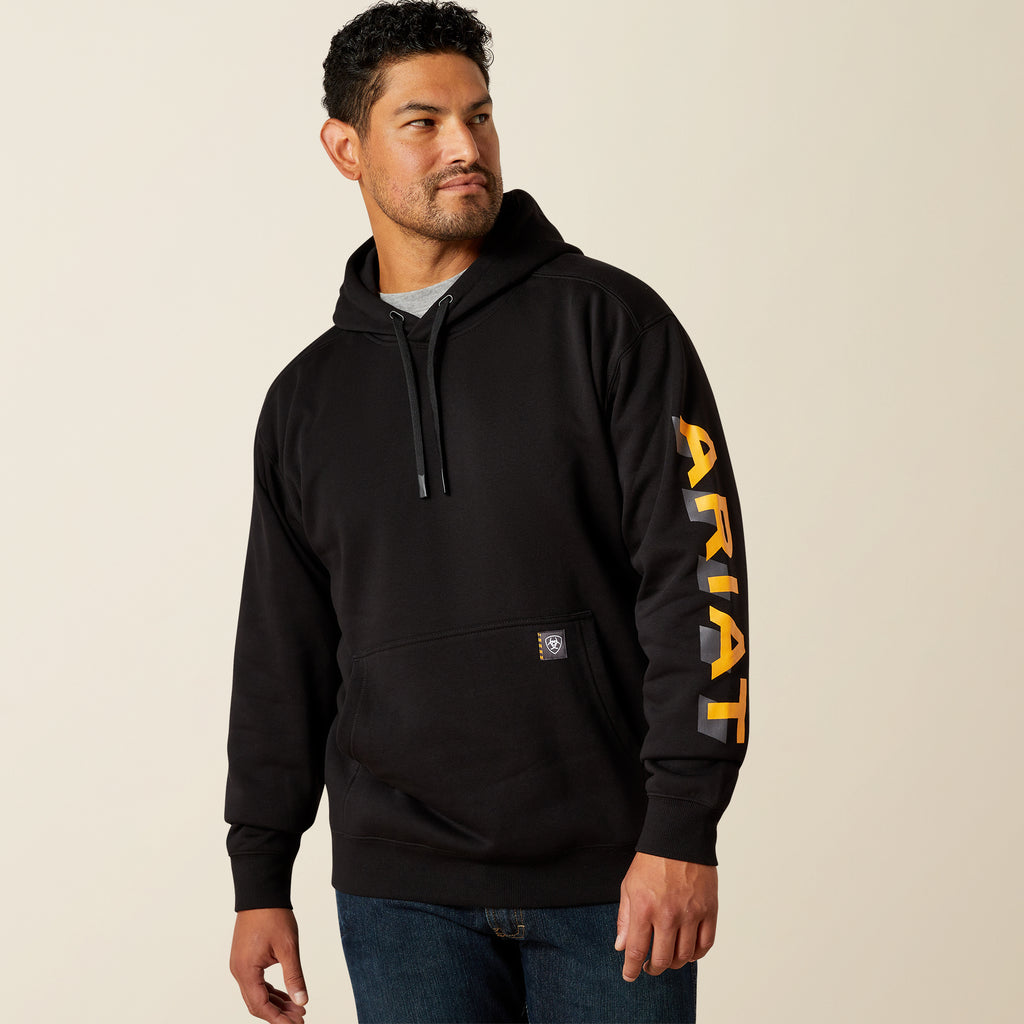 Men's Ariat Rebar Lightweight Logo Hoodie #10062710X