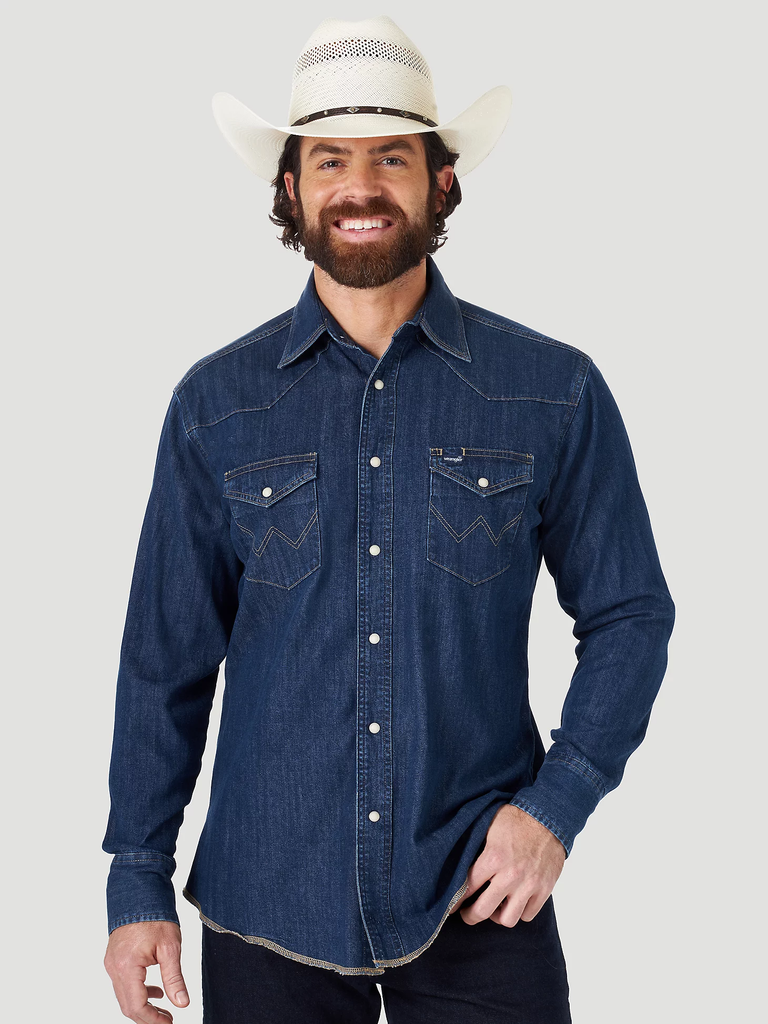 Men's Wrangler Cowboy Cut Snap Front Work Shirt #MS1041D