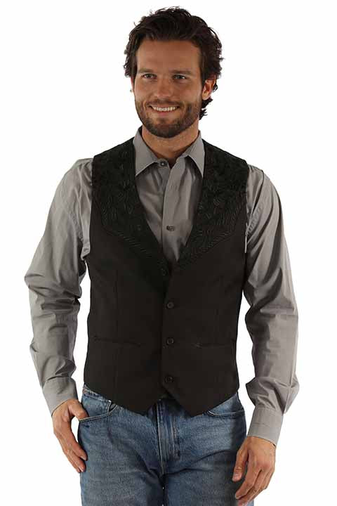 western dress vest Scully Mens Boar Suede Vest
