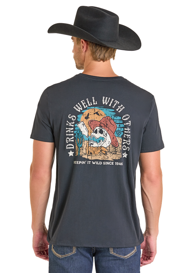 Men's Rock & Roll Cowboy T-Shirt #BU21T07444