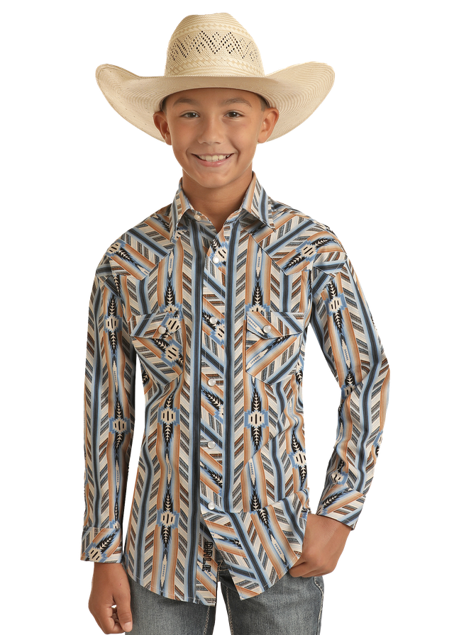 Boy's Rock & Roll Cowboy Dale Brisby Snap Front Shirt #BBN2S03928