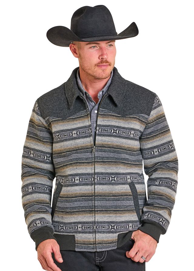 Men's Powder River Jacquard Bomber Jacket #DM92C06162 | High Country ...