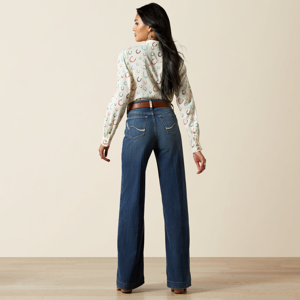 Women's Ariat Ultra High Rise Rosalie Wide Leg Jean #10061724