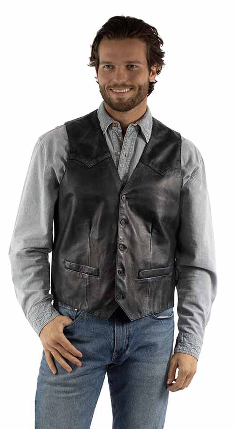 Men's Scully Leather Vest #2061