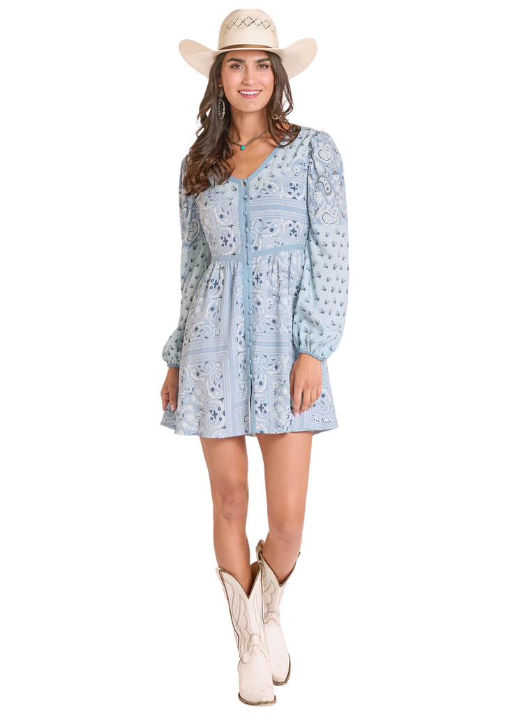 country western dresses Coastal Dress Pairs well with cowboy boots Women's Vintage Western Maxi Dress
