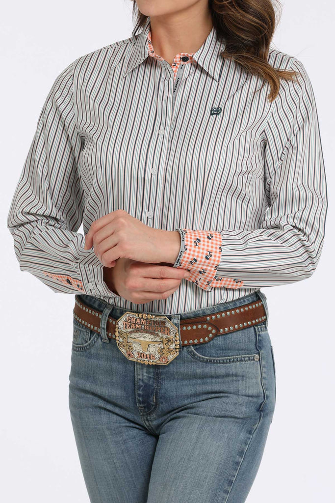 Women's Cinch Button Down Shirt #MSW9165069