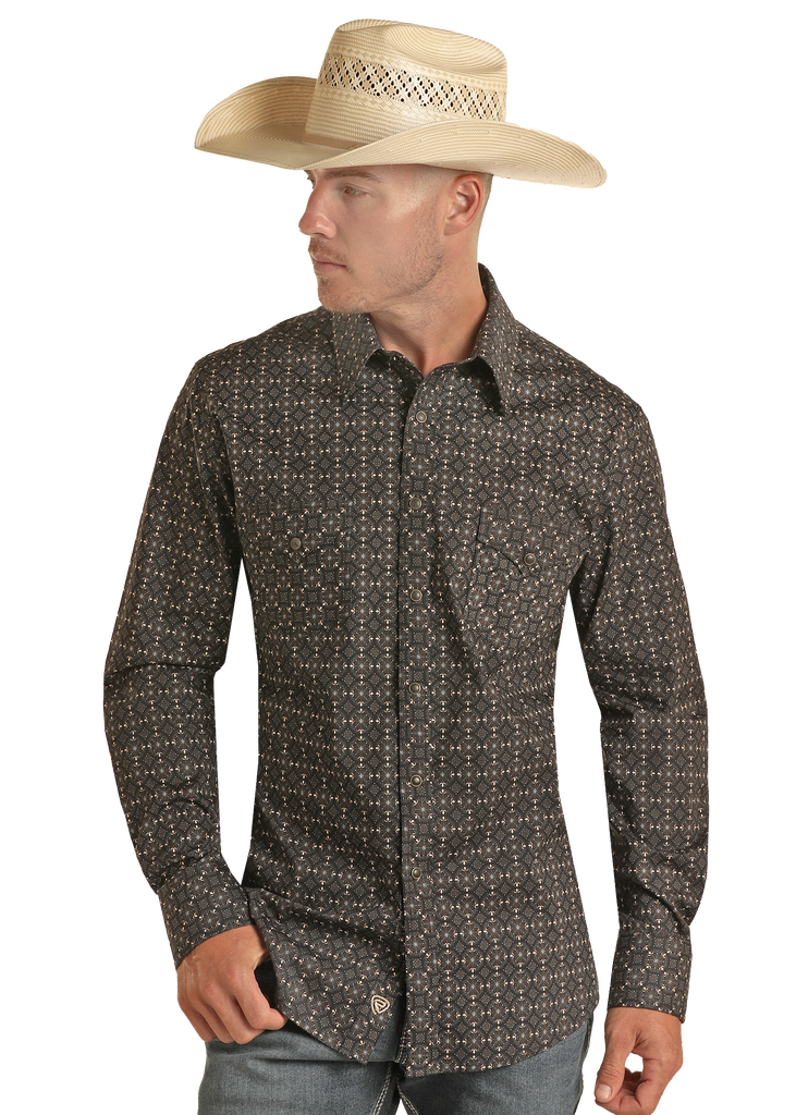 Men's Rock & Roll Cowboy Snap Front Shirt #BMN2S03935
