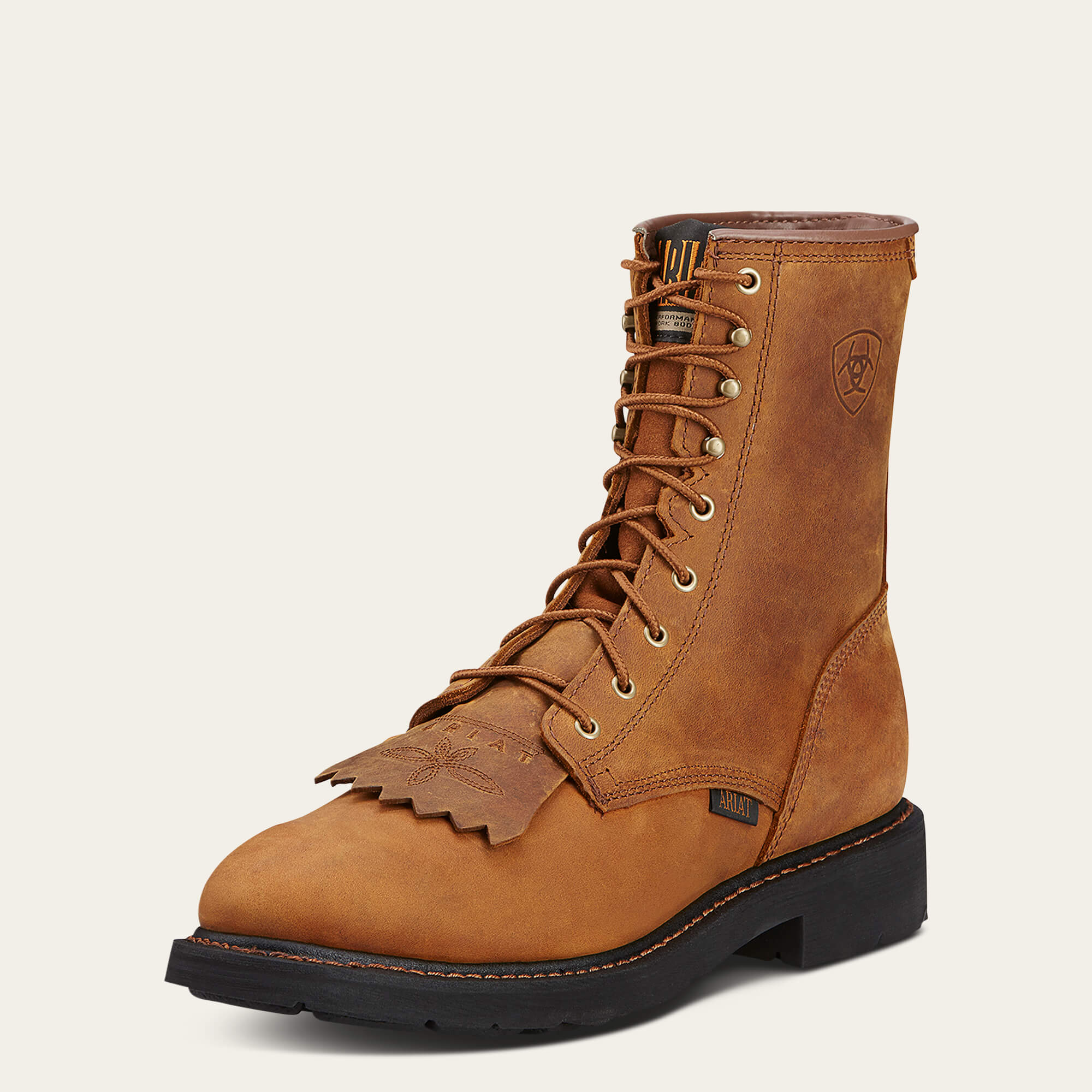 Ariat Boots Men\'s 7.5 Cascade Waterproof Western Leather Lace Up Work Rodeo Tall Ariat Men main image 4