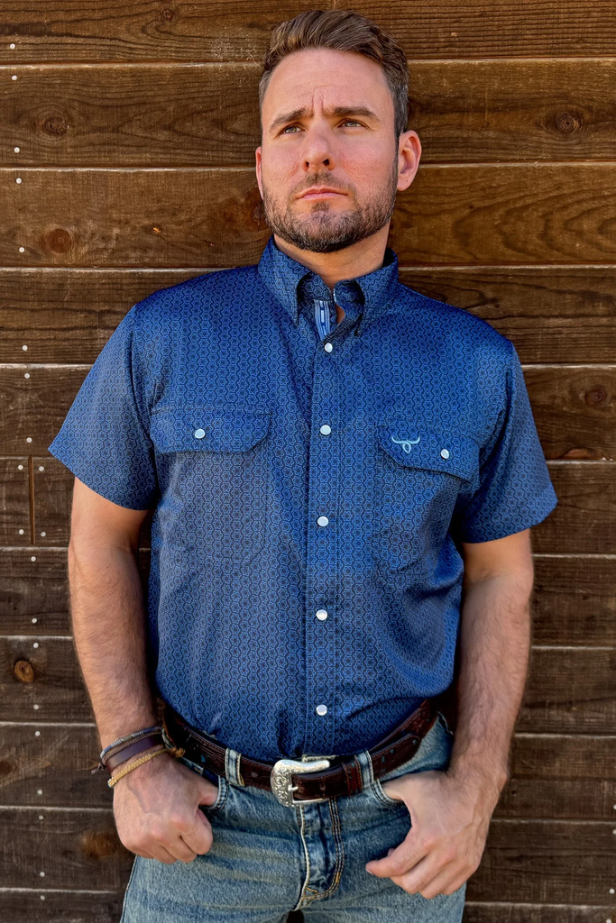 Men's Drover Cowboy Threads Performance Vent Snap Front Shirt #D184X