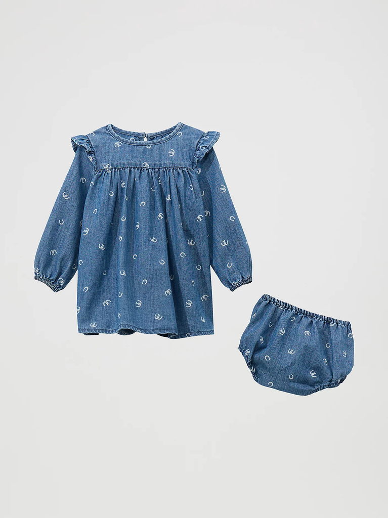 Wrangler Girls Denim Trapeze Dress Denim - 112372445