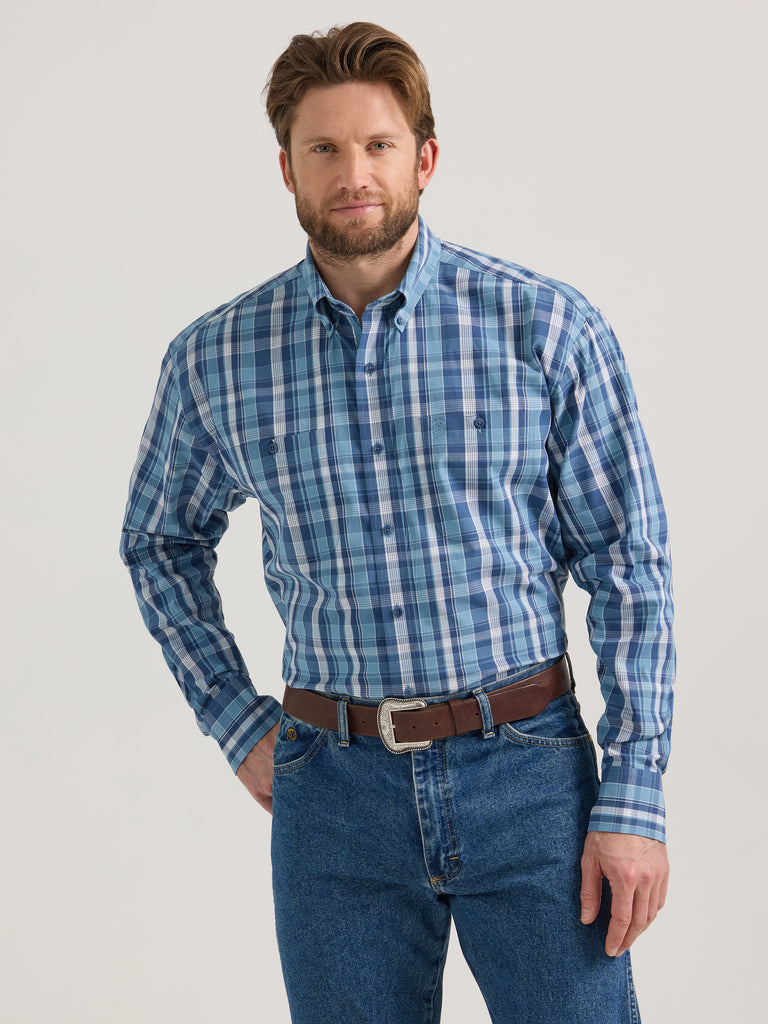 Men's Wrangler George Strait Troubadour Button Down Shirt #112352738