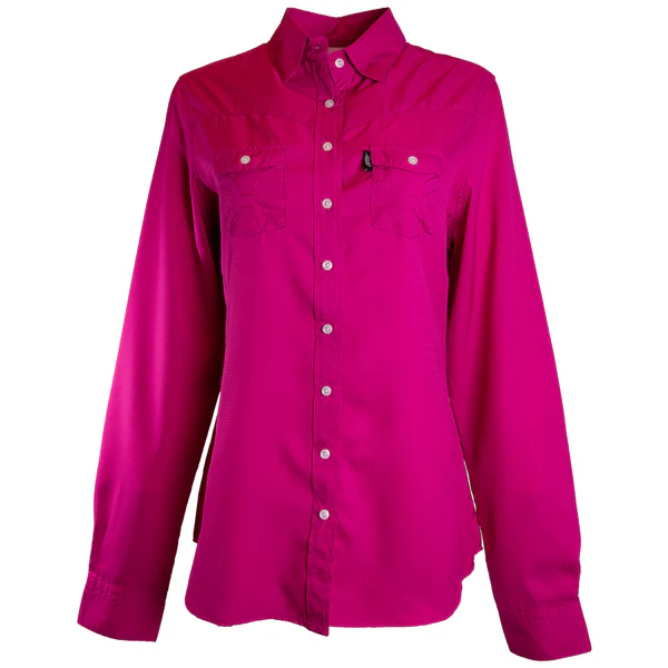 Girl's Hooey Sol Competition Button Down Shirt #HT1764PK-Y